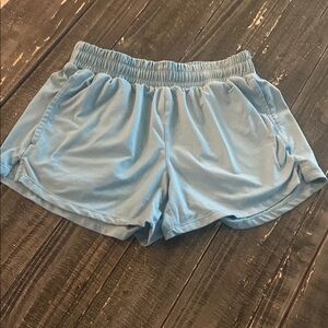 Turquoise athletic shorts